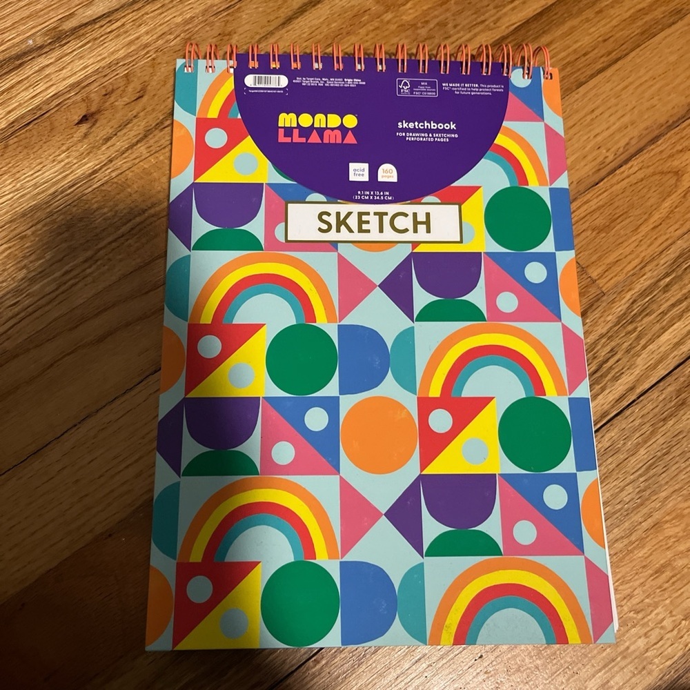 NWT mono llama big sketchbook